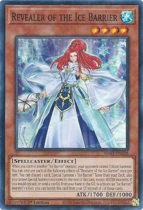 Revealer of the Ice Barrier RA03-EN028 card from Quarter Century Bonanza