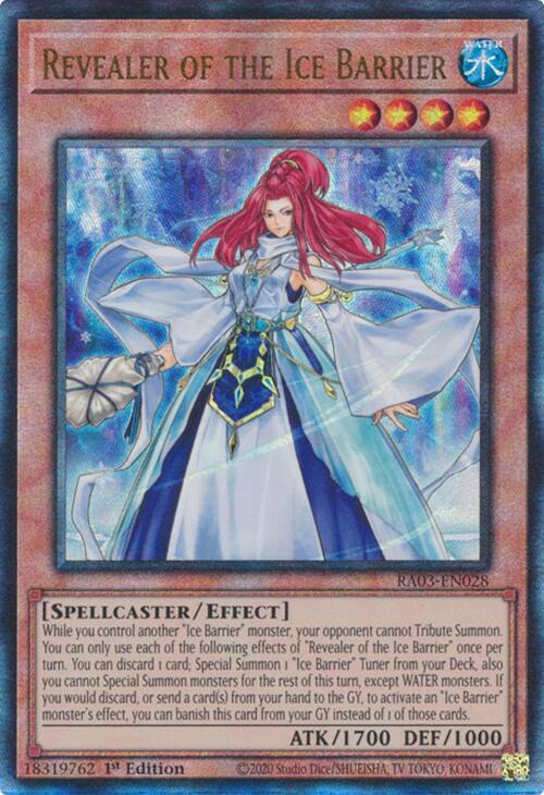 Revealer of the Ice Barrier (PUR) RA03-EN028 card from Quarter Century Bonanza