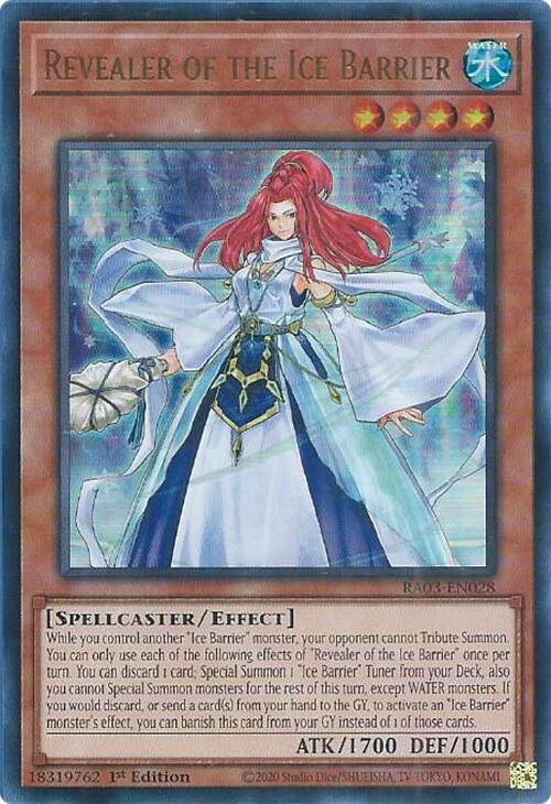 Revealer of the Ice Barrier (UR) RA03-EN028 card from Quarter Century Bonanza