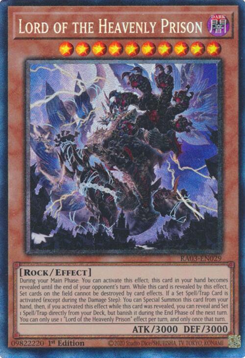 Lord of the Heavenly Prison (PCR) RA03-EN029 card from Quarter Century Bonanza