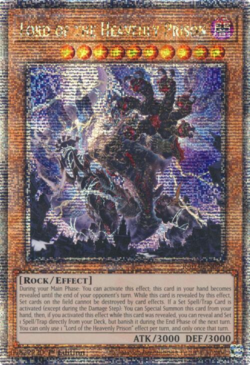 Lord of the Heavenly Prison (Quarter Century Secret Rare) RA03-EN029 card from Quarter Century Bonanza