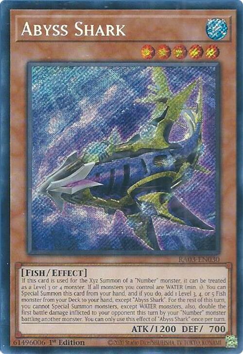 Abyss Shark (Secret Rare) RA03-EN030 card from Quarter Century Bonanza
