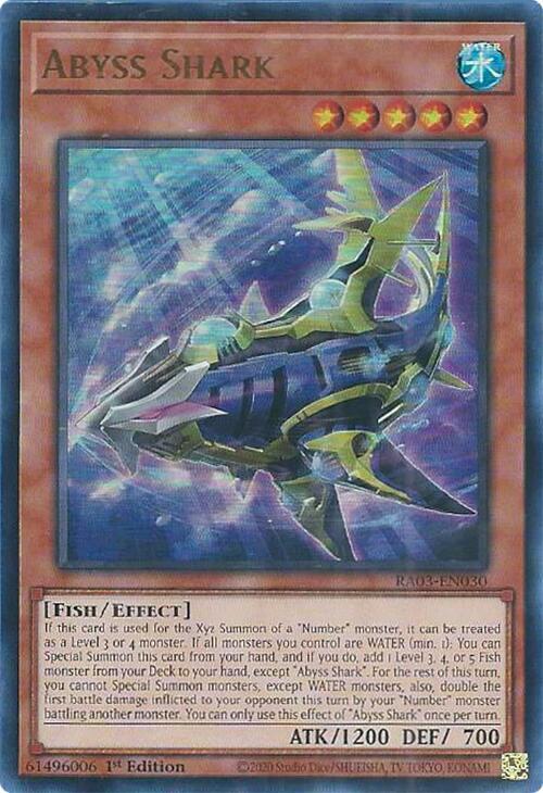 Abyss Shark (UR) RA03-EN030 card from Quarter Century Bonanza