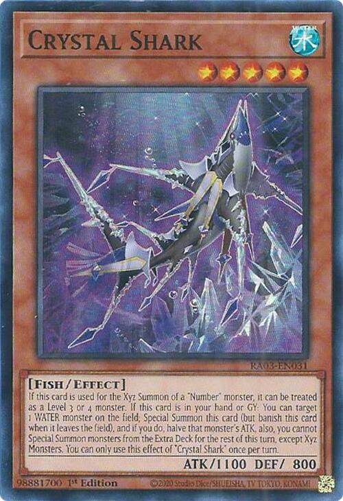 Crystal Shark RA03-EN031 card from Quarter Century Bonanza