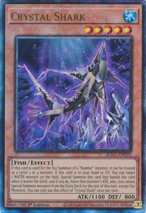 Crystal Shark (PUR) RA03-EN031 card from Quarter Century Bonanza