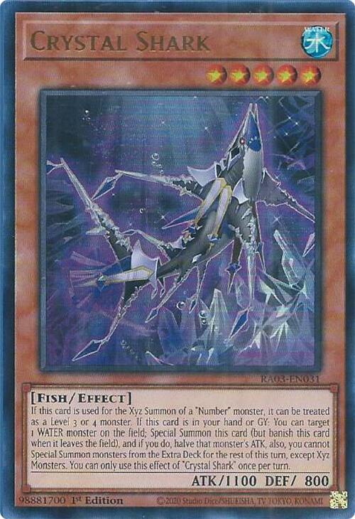 Crystal Shark (UR) RA03-EN031 card from Quarter Century Bonanza