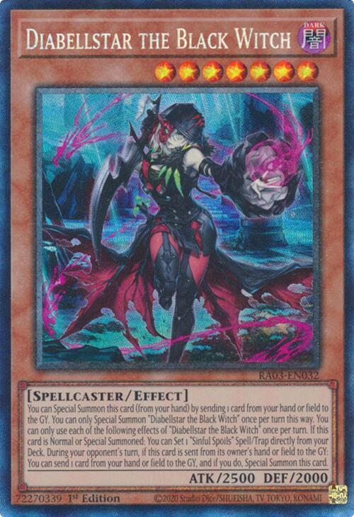 Diabellstar the Black Witch (PCR) RA03-EN032 card from Quarter Century Bonanza