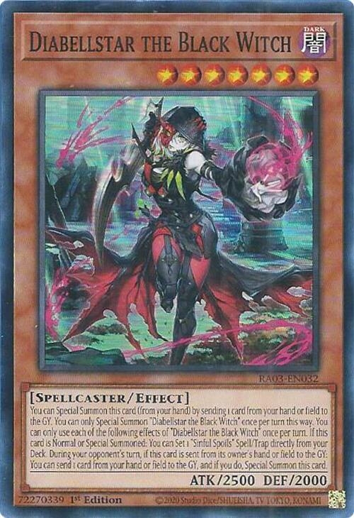 Diabellstar the Black Witch RA03-EN032 card from Quarter Century Bonanza