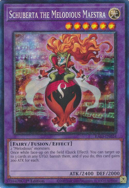 Schuberta the Melodious Maestra (PCR) RA03-EN034 card from Quarter Century Bonanza