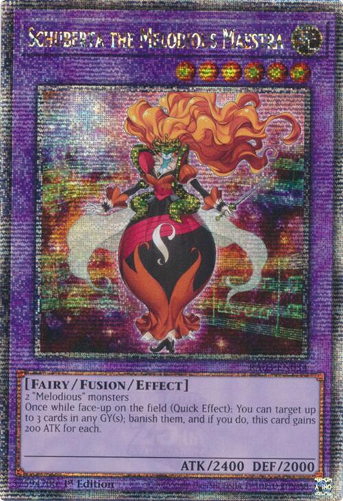 Schuberta the Melodious Maestra (Quarter Century Secret Rare) RA03-EN034 card from Quarter Century Bonanza