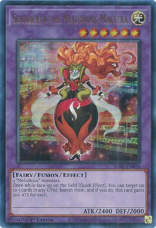Schuberta the Melodious Maestra (UR) RA03-EN034 card from Quarter Century Bonanza
