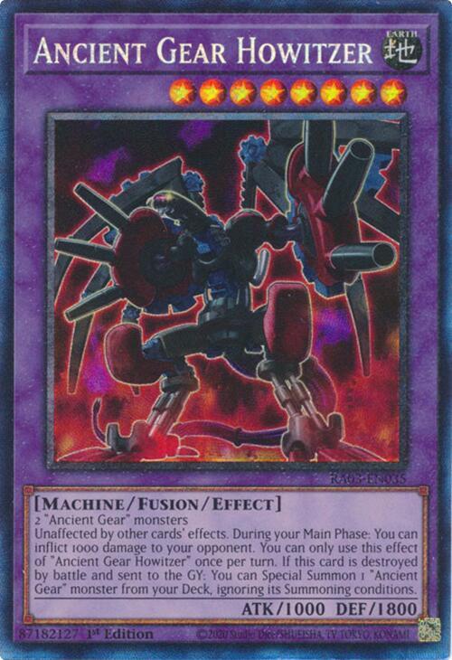 Ancient Gear Howitzer (PCR) RA03-EN035 card from Quarter Century Bonanza