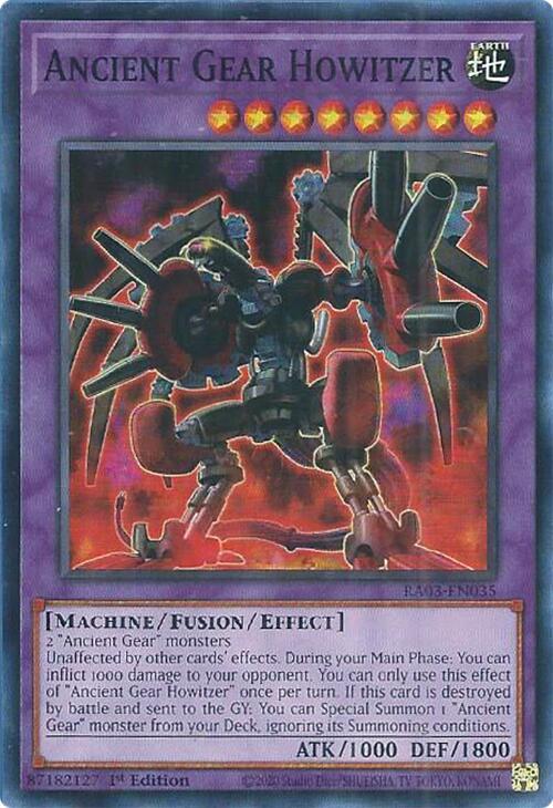 Ancient Gear Howitzer RA03-EN035 card from Quarter Century Bonanza
