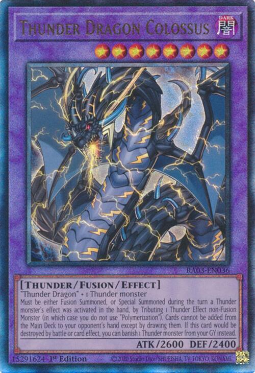 Thunder Dragon Colossus (PUR) RA03-EN036 card from Quarter Century Bonanza
