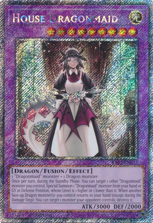 House Dragonmaid (Platinum Secret Rare) RA03-EN037 card from Quarter Century Bonanza