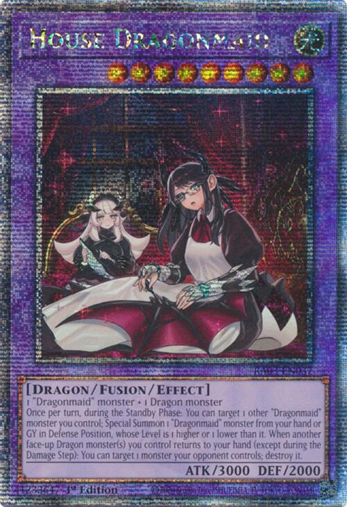 House Dragonmaid (Alternate Art) (Quarter Century Secret Rare) RA03-EN037 card from Quarter Century Bonanza