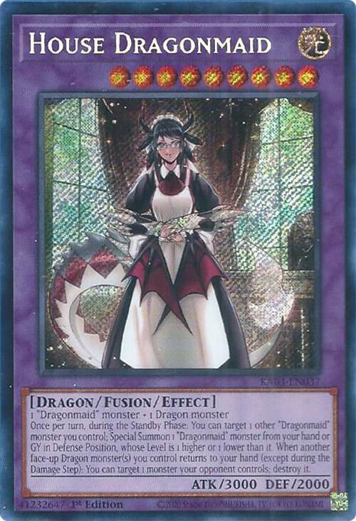 House Dragonmaid (Secret Rare) RA03-EN037 card from Quarter Century Bonanza