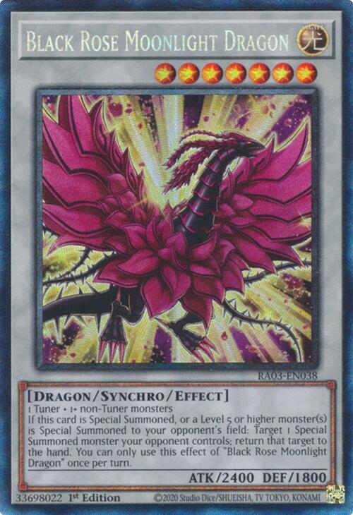 Black Rose Moonlight Dragon (PCR) RA03-EN038 card from Quarter Century Bonanza