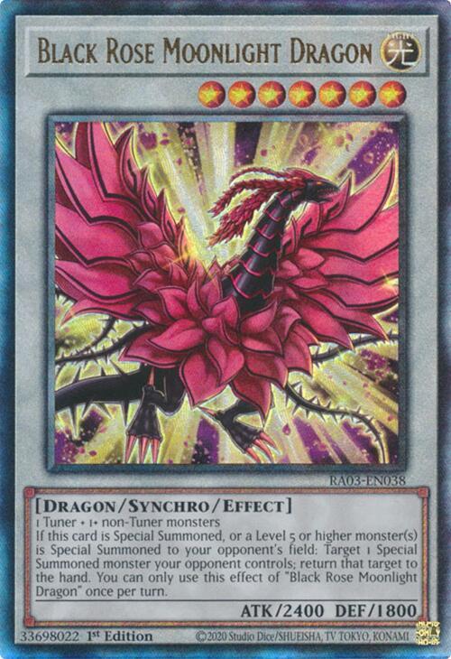 Black Rose Moonlight Dragon (PUR) RA03-EN038 card from Quarter Century Bonanza