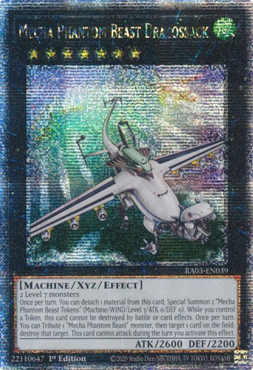 Mecha Phantom Beast Dracossack (Quarter Century Secret Rare) RA03-EN039 card from Quarter Century Bonanza
