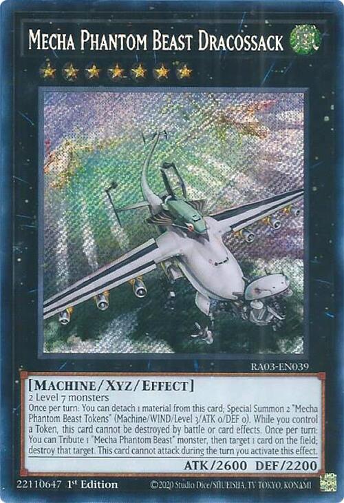 Mecha Phantom Beast Dracossack (Secret Rare) RA03-EN039 card from Quarter Century Bonanza