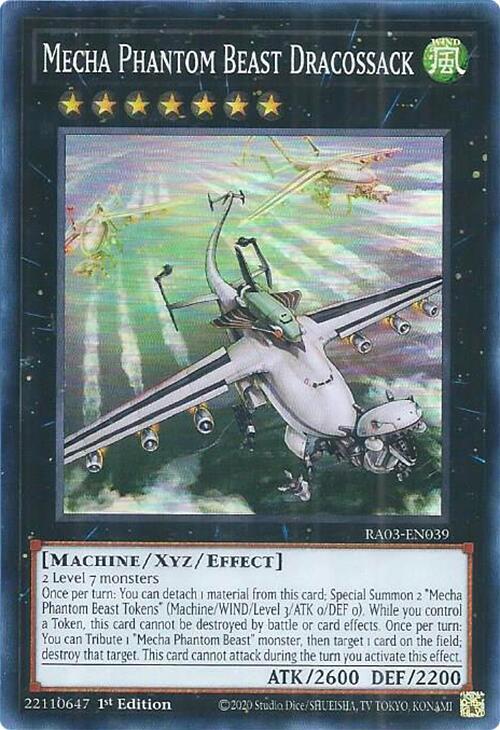 Mecha Phantom Beast Dracossack RA03-EN039 card from Quarter Century Bonanza