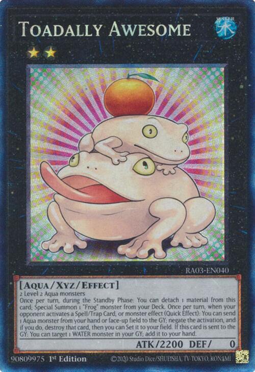 Toadally Awesome (PCR) RA03-EN040 card from Quarter Century Bonanza