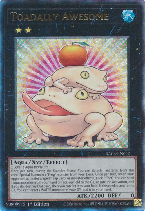 Toadally Awesome (PUR) RA03-EN040 card from Quarter Century Bonanza
