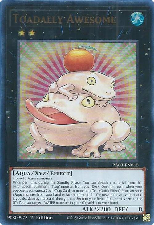 Toadally Awesome (UR) RA03-EN040 card from Quarter Century Bonanza