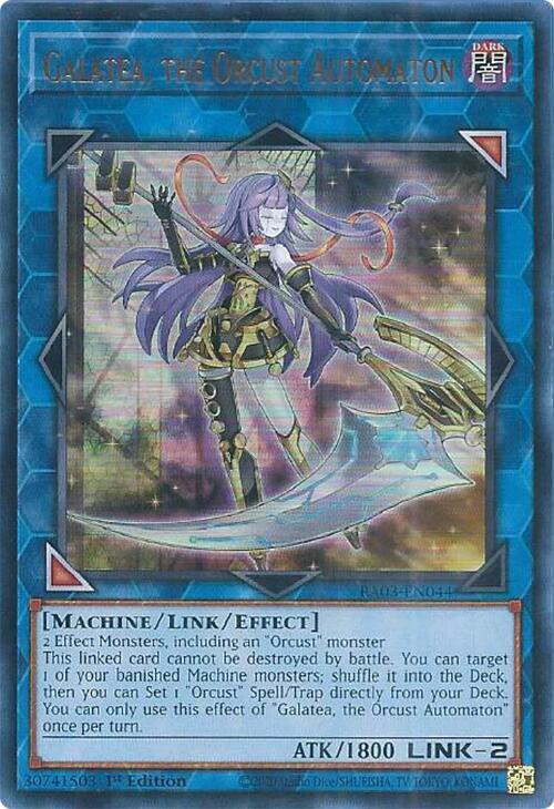 Galatea, the Orcust Automaton (UR) RA03-EN044 card from Quarter Century Bonanza