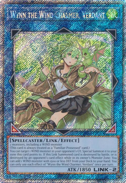 Wynn the Wind Charmer, Verdant (Platinum Secret Rare) RA03-EN045 card from Quarter Century Bonanza