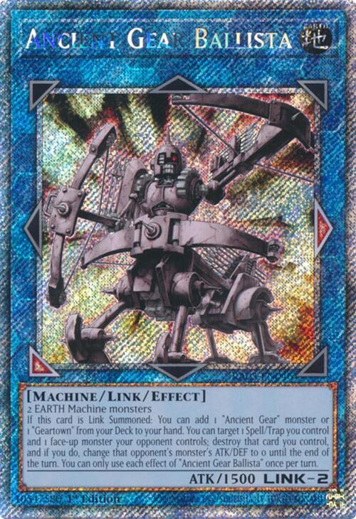 Ancient Gear Ballista (Platinum Secret Rare) RA03-EN046 card from Quarter Century Bonanza