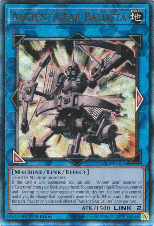 Ancient Gear Ballista (PUR) RA03-EN046 card from Quarter Century Bonanza