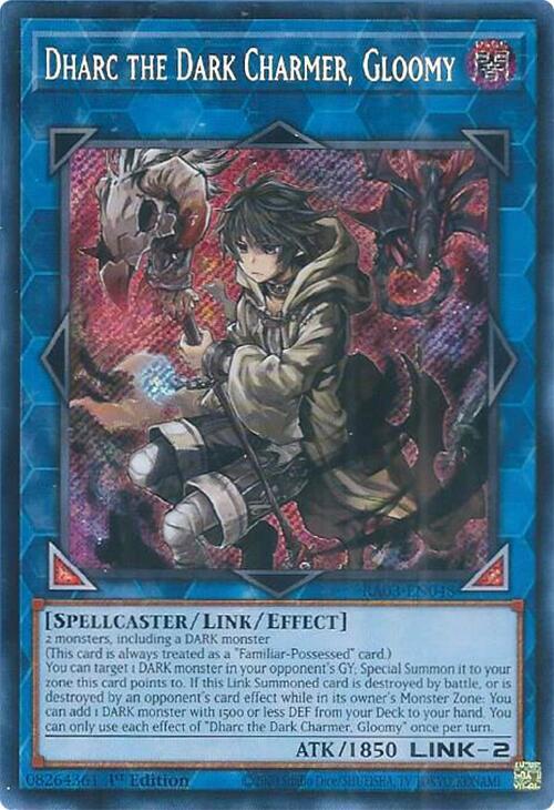 Dharc the Dark Charmer, Gloomy (Secret Rare) RA03-EN048 card from Quarter Century Bonanza