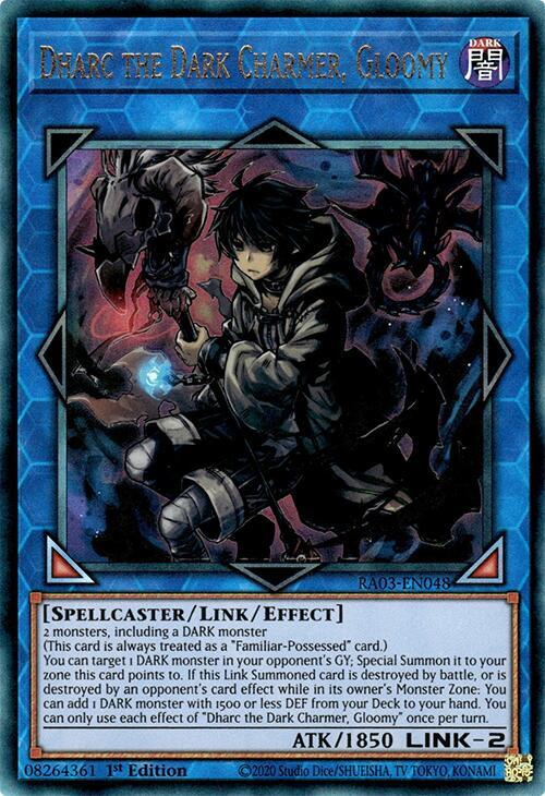 Dharc the Dark Charmer, Gloomy (PUR) RA03-EN048 card from Quarter Century Bonanza