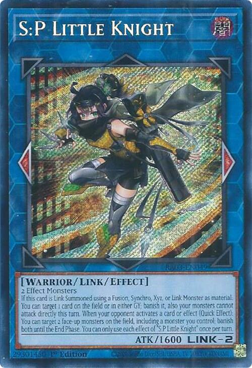 S:P Little Knight (Secret Rare) RA03-EN049 card from Quarter Century Bonanza
