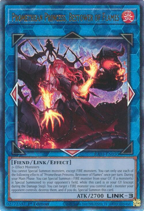 Promethean Princess, Bestower of Flames (PUR) RA03-EN050 card from Quarter Century Bonanza