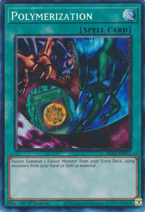 Polymerization (A) (Alternate Art) (PCR) RA03-EN051 card from Quarter Century Bonanza