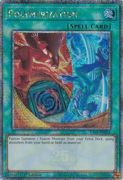 Polymerization (B) (HERO Art) (Quarter Century Secret Rare) RA03-EN051 card from Quarter Century Bonanza