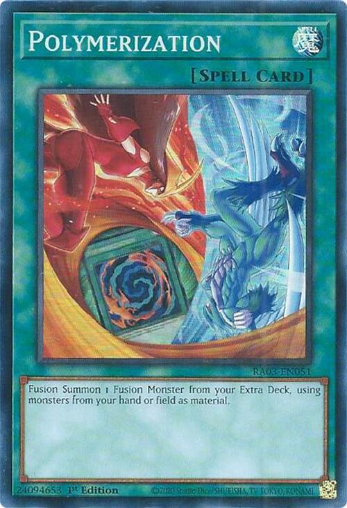Polymerization (B) (HERO Art) RA03-EN051 card from Quarter Century Bonanza