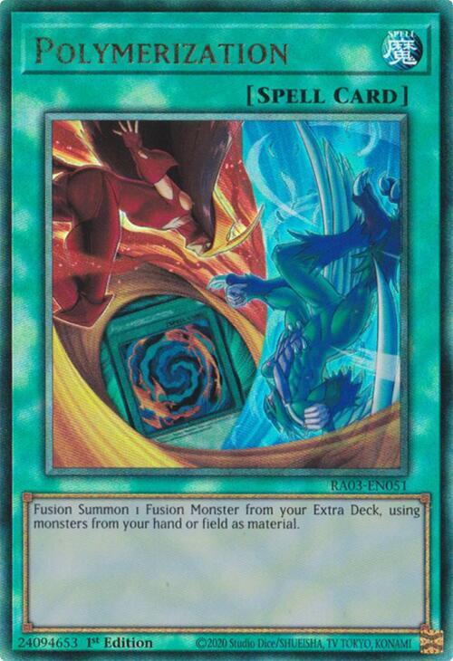 Polymerization (B) (HERO Art) (PUR) RA03-EN051 card from Quarter Century Bonanza