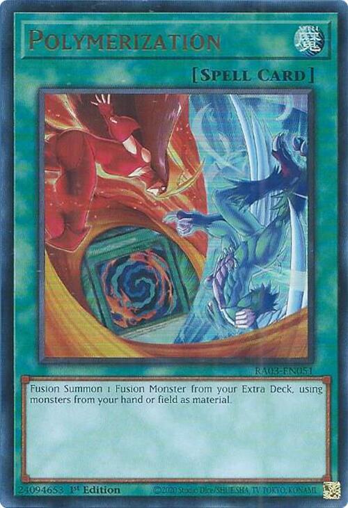 Polymerization (B) (HERO Art) (UR) RA03-EN051 card from Quarter Century Bonanza