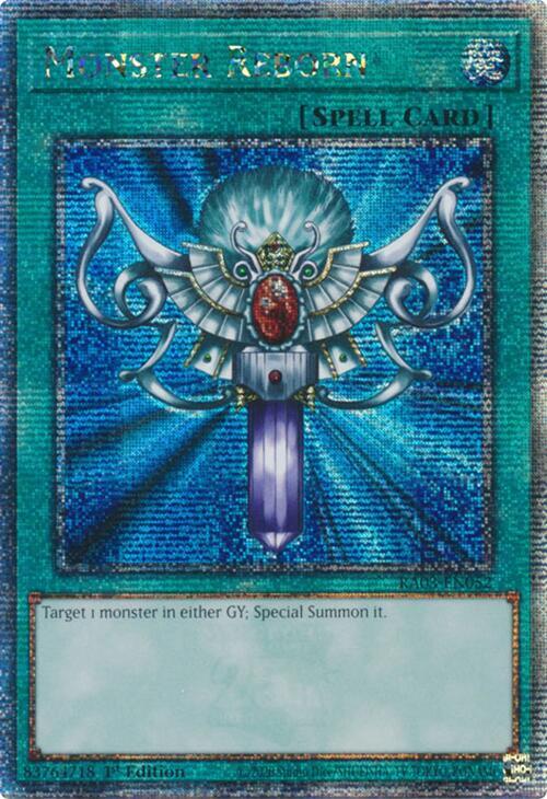 Monster Reborn (Quarter Century Secret Rare) RA03-EN052 card from Quarter Century Bonanza