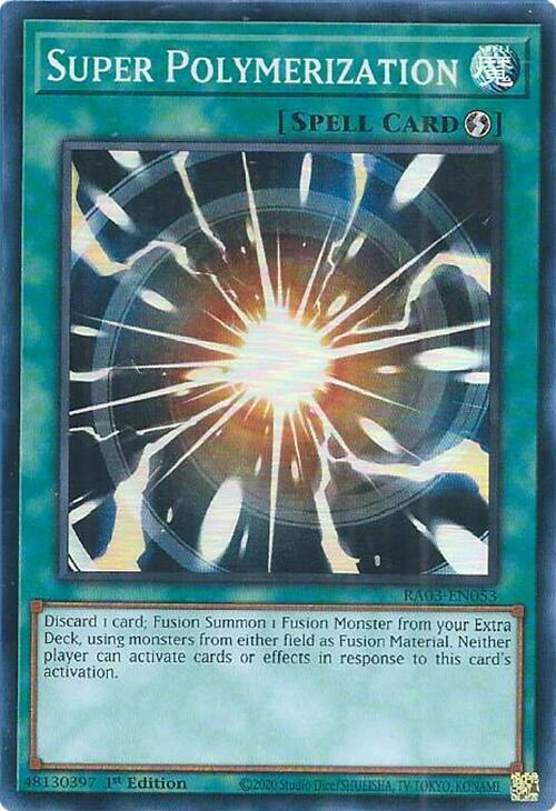Super Polymerization RA03-EN053 card from Quarter Century Bonanza