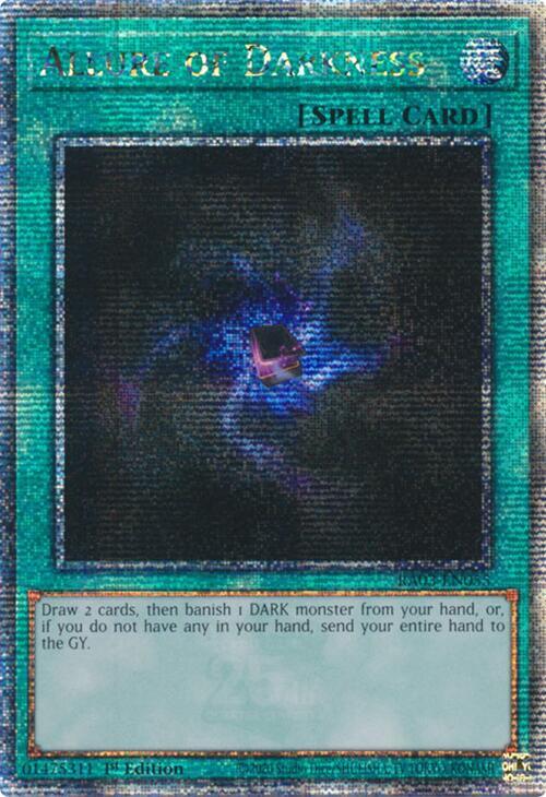 Allure of Darkness (Quarter Century Secret Rare) RA03-EN055 card from Quarter Century Bonanza