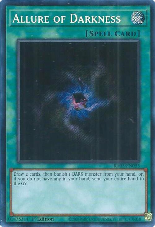 Allure of Darkness (Secret Rare) RA03-EN055 card from Quarter Century Bonanza