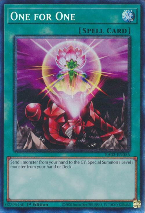 One for One (PCR) RA03-EN056 card from Quarter Century Bonanza