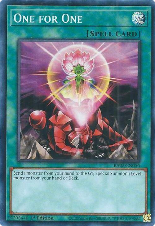 One for One RA03-EN056 card from Quarter Century Bonanza
