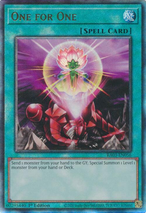 One for One (PUR) RA03-EN056 card from Quarter Century Bonanza
