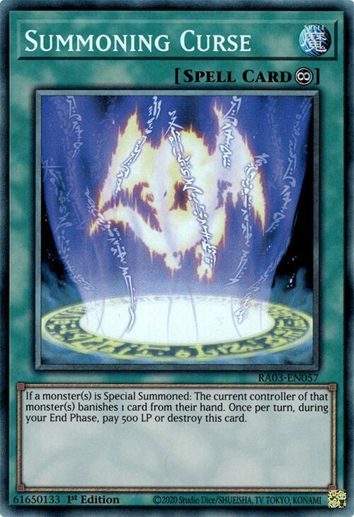 Summoning Curse (PCR) RA03-EN057 card from Quarter Century Bonanza